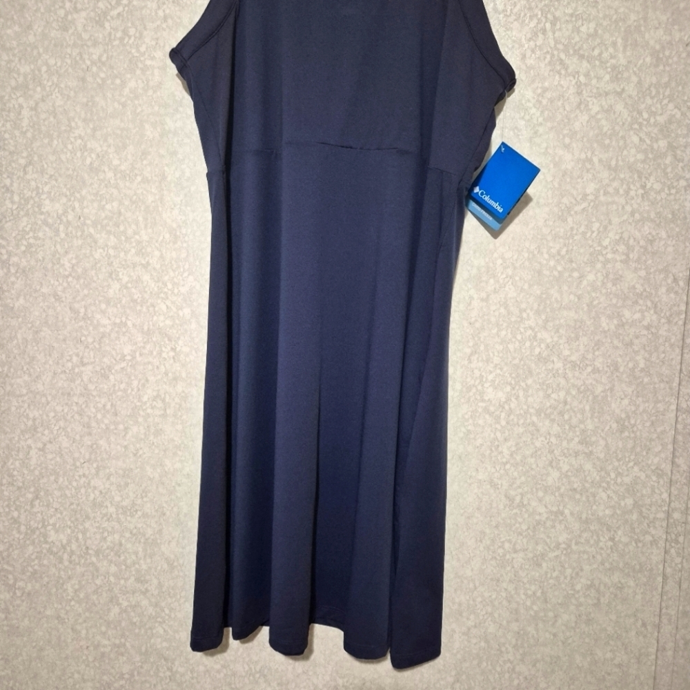 NEW..COLUMBIA...Blue Midi Scoop Neck Sleeveless Sundress..SIZE:XL - Picture 7 of 12